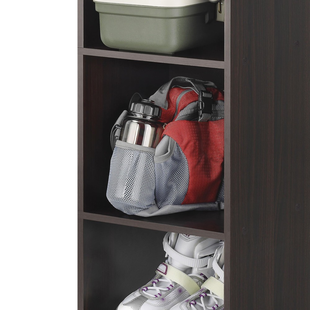 Whitmor 3 Cube Storage Organizer 3 Tier Stackable MDF Wood Bookcase Open Shelvin