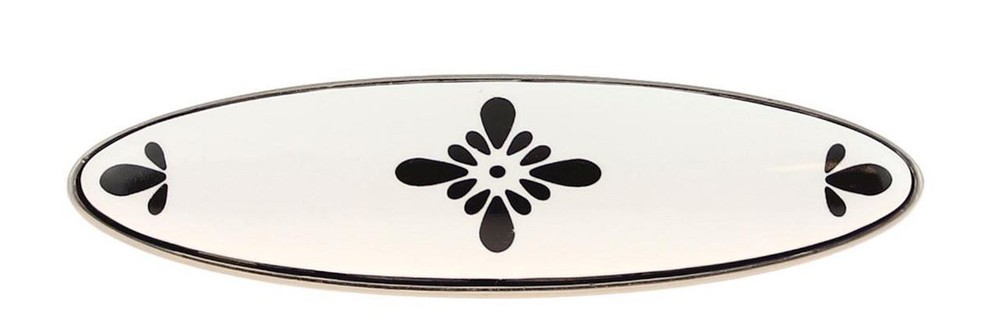 3" Cupboard Ceramic Pull Satin Nickel