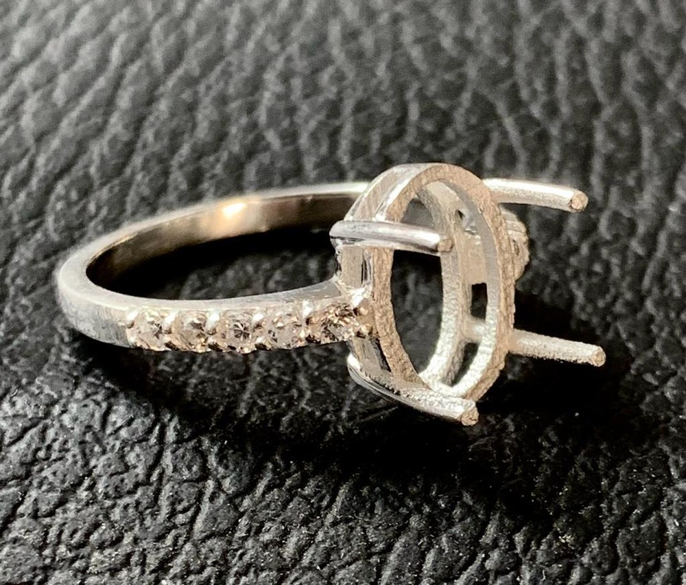 Sterling Silver Ring Blanks, 7x9mm 925 Silver Ring Setting Bulk Order Ring Sale