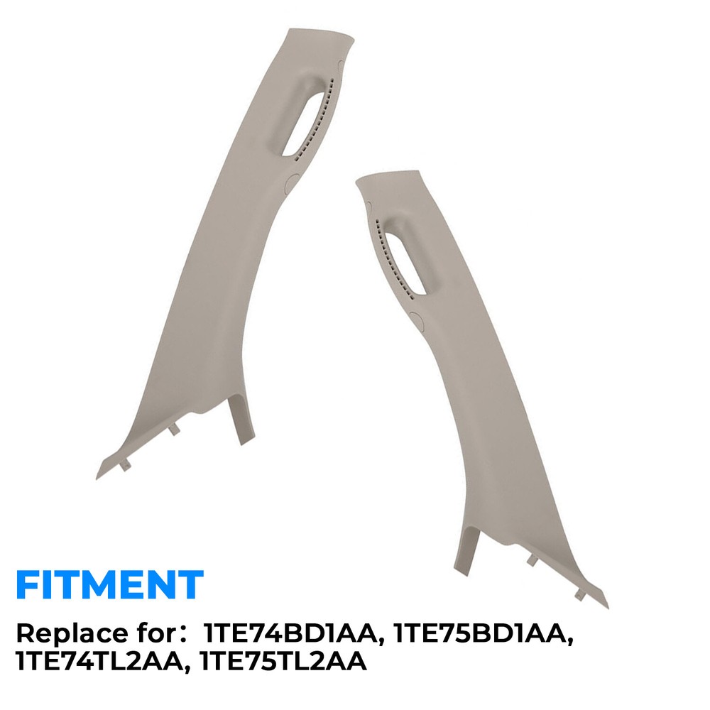 Pair Set Pull Grab Handle A Pillar Windshield Post Trim For 02-10 Dodge Ram