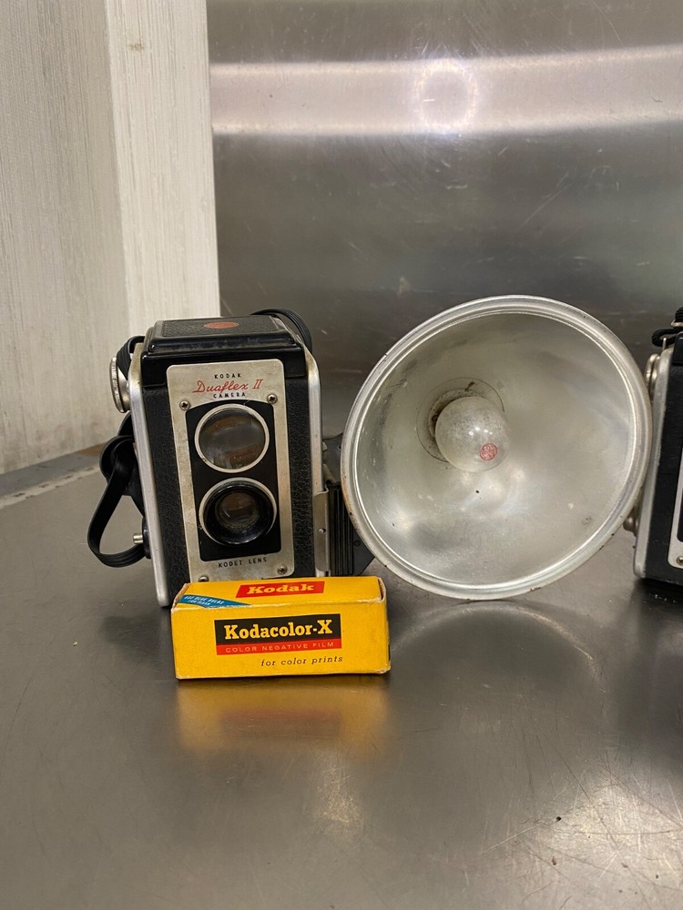 Kodak Duflex Vintage Cameras & Flash Holders Set