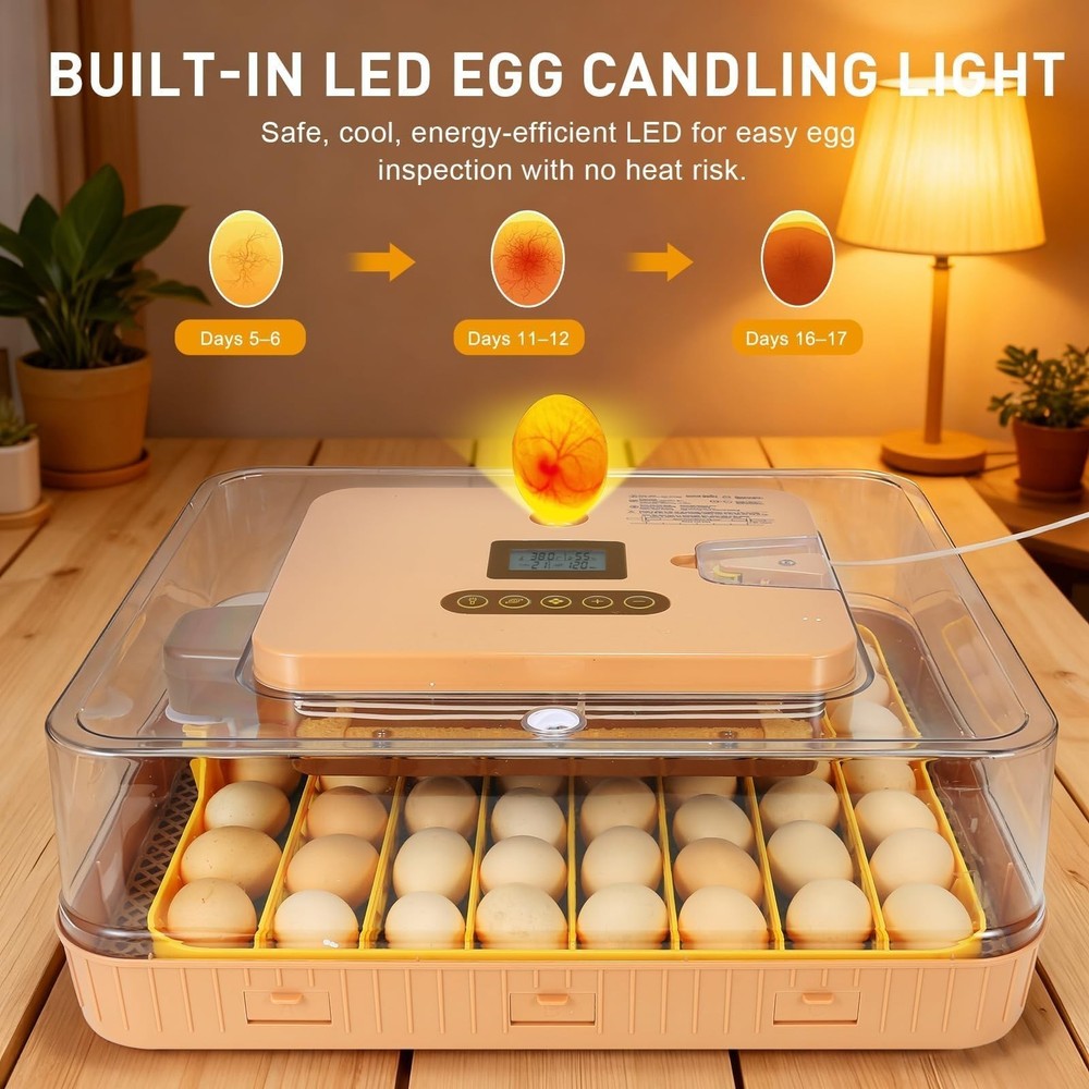 Gen IV 56 Egg Fully Automatic Incubator, 2026 UpgradedDesign, Intelligen