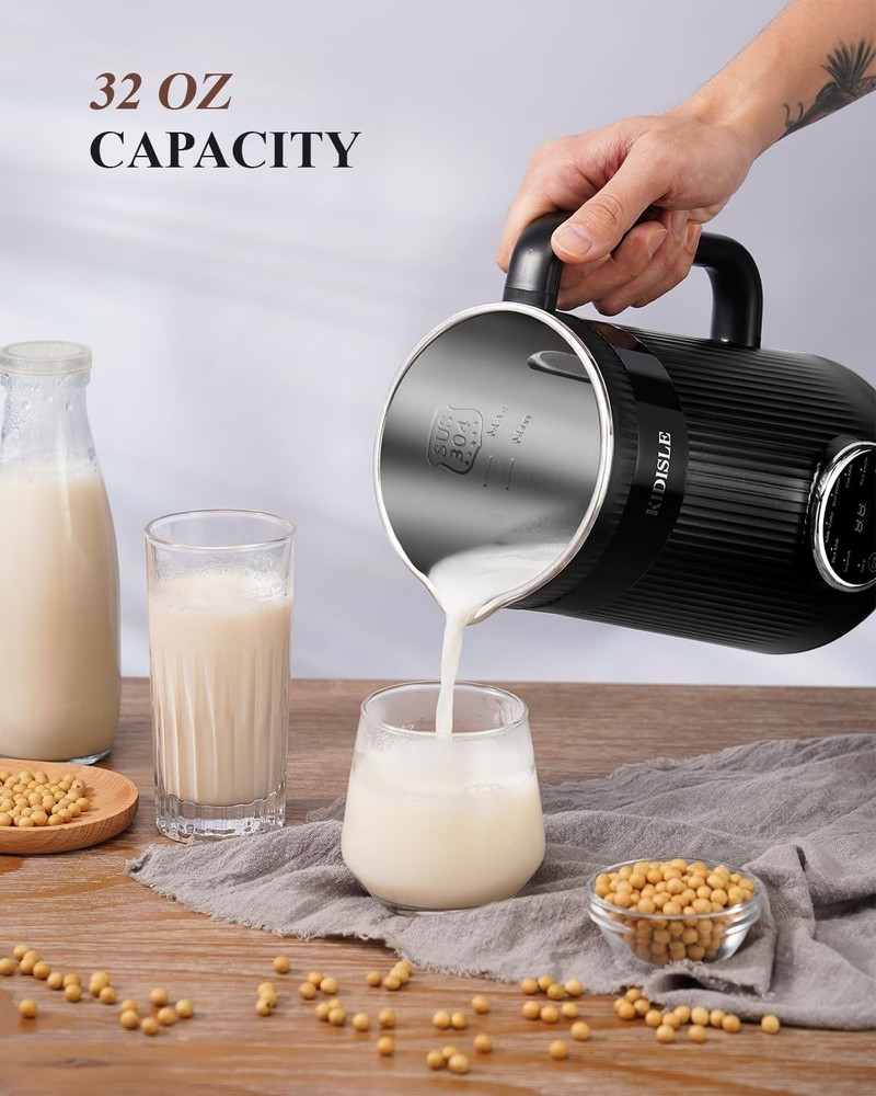 Soy Milk Maker 32oz, Automatic, Black