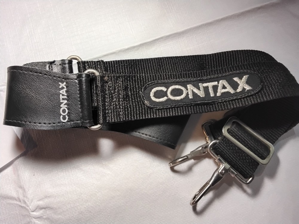 Contax Camera Strap Black & Silver