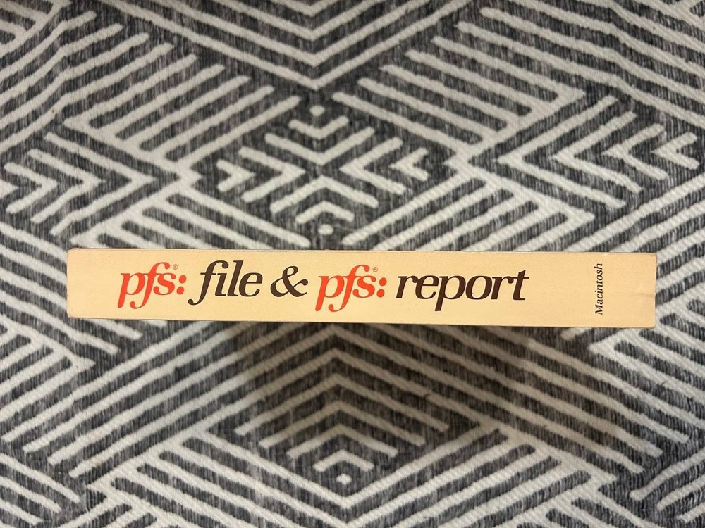 PFS File & Report Macintosh 3.5” Software w/ Box Manuals Sample Copy