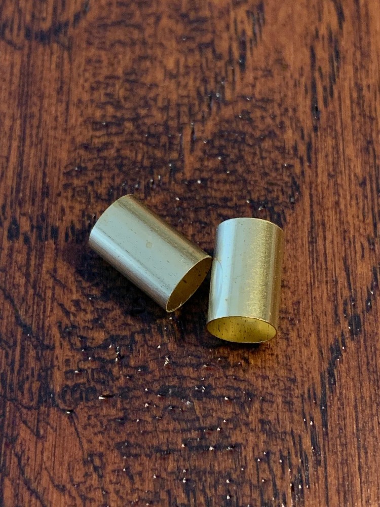 (2) Solid 'AGED' Raw BRASS Guitar Knobs / Dome / Set Screw / Fender / CTS Pots