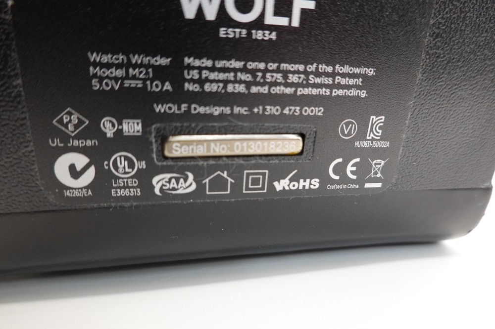 Wolf Single Watch Winder Model M2.1 New Batteries Works.