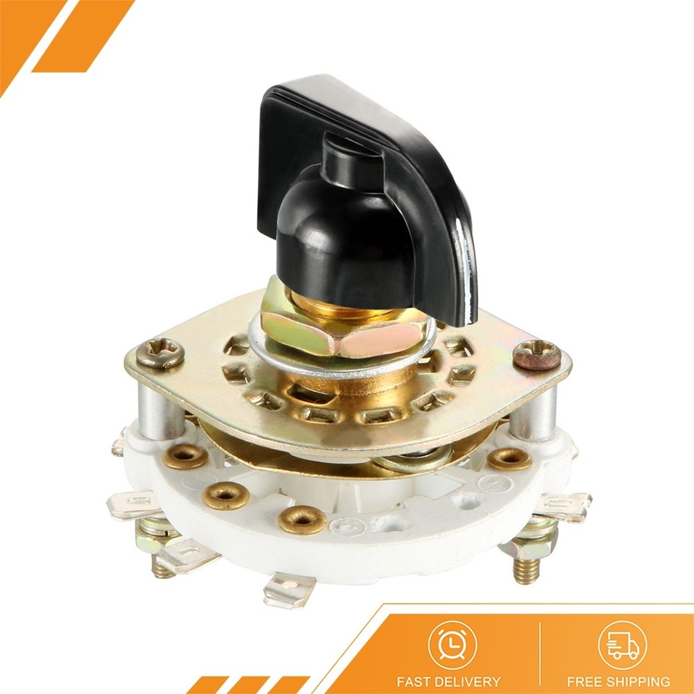 2P3T 2 Pole 3 Throw Single Deck Band Channel Rotary Switch Selector Knobs