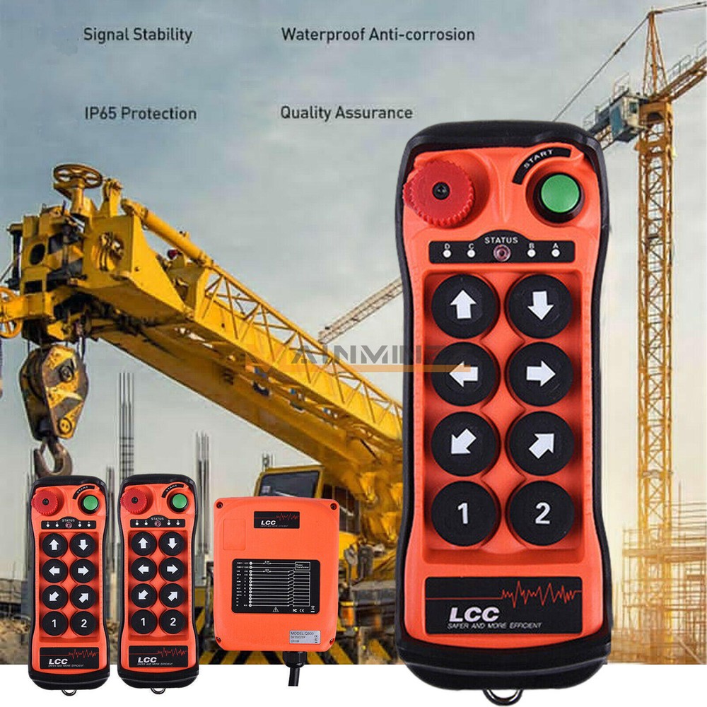 12V-380V 8Button Double Speed Hoist Crane Industrial Wireless Remote Control