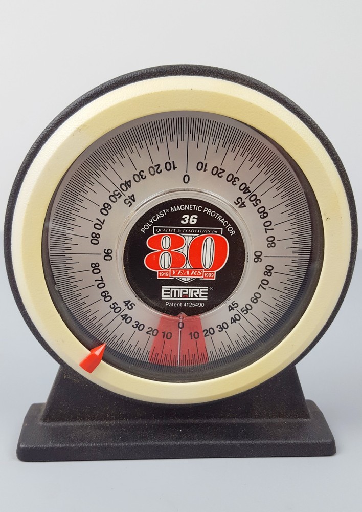 Empire 36 Magnetic Polycast Protractor w/Built-In Angle Pitch Calculator