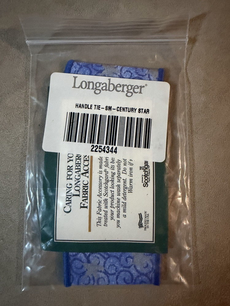 Longaberger ~ Handle Tie ~ Small ~ Century Star 2254344