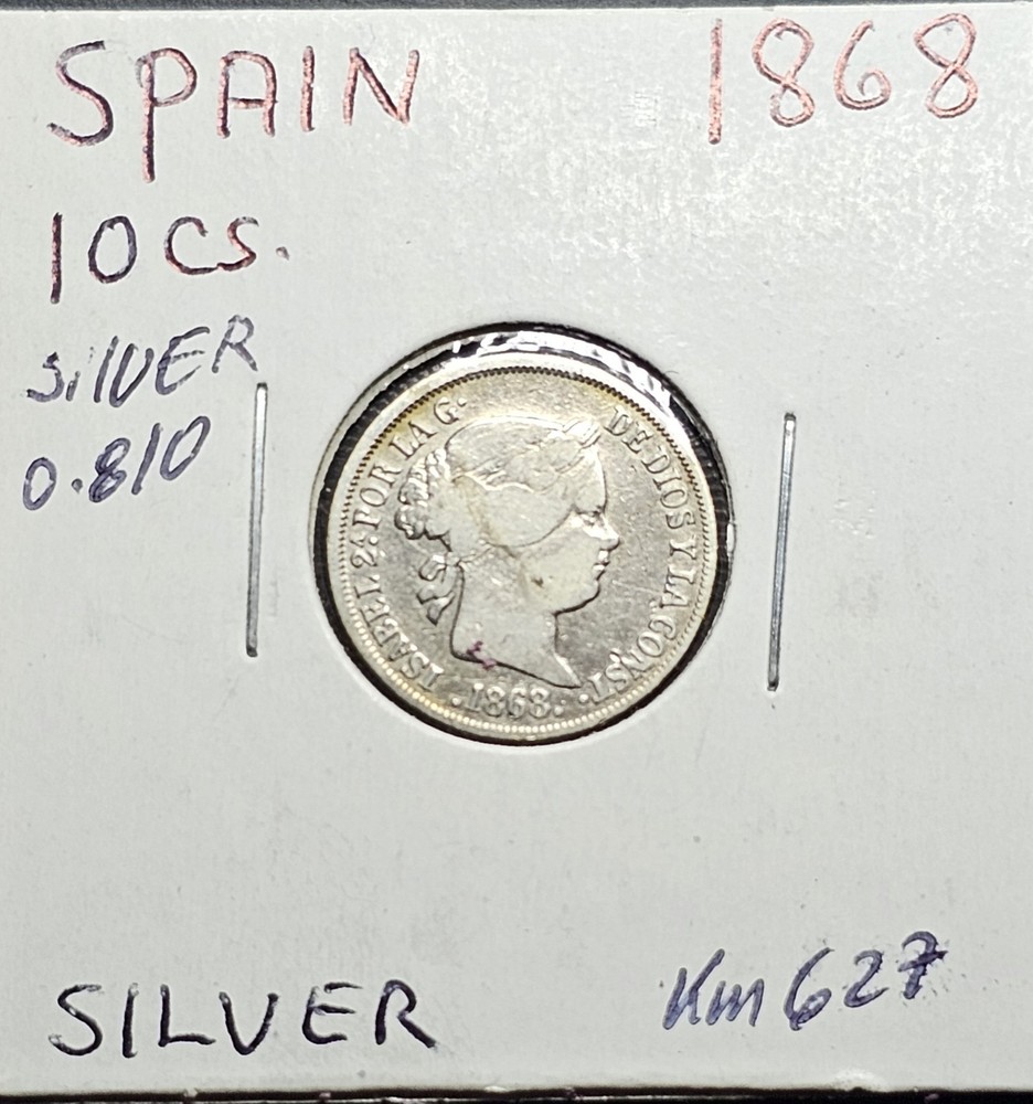 1868 10 Centavos España