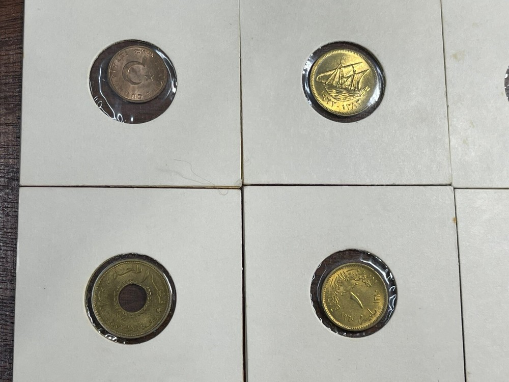 Assorted 6 World Foreign Coins Lot BU Condition
