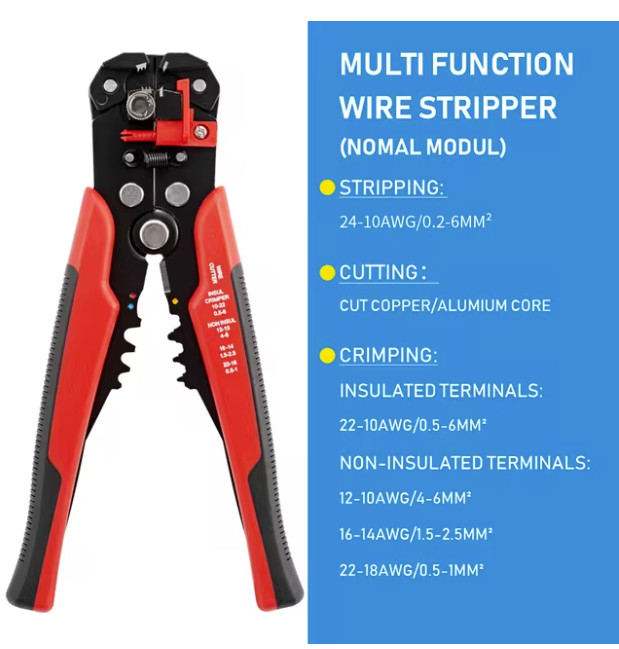 Crimper Cable Cutter Adjustable Automatic Wire Stripper Multifunctional