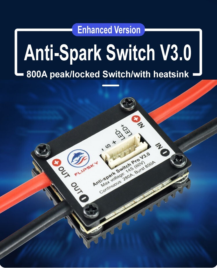 Enhanced version Flipsky 280A Anti-spark Switch pro V3.0 for VESC