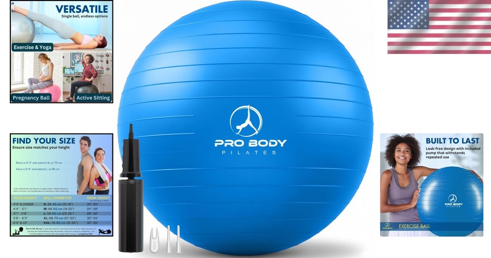 Versatile Stability Ball - Ideal for Core Training, Yoga, and Pregnancy Use