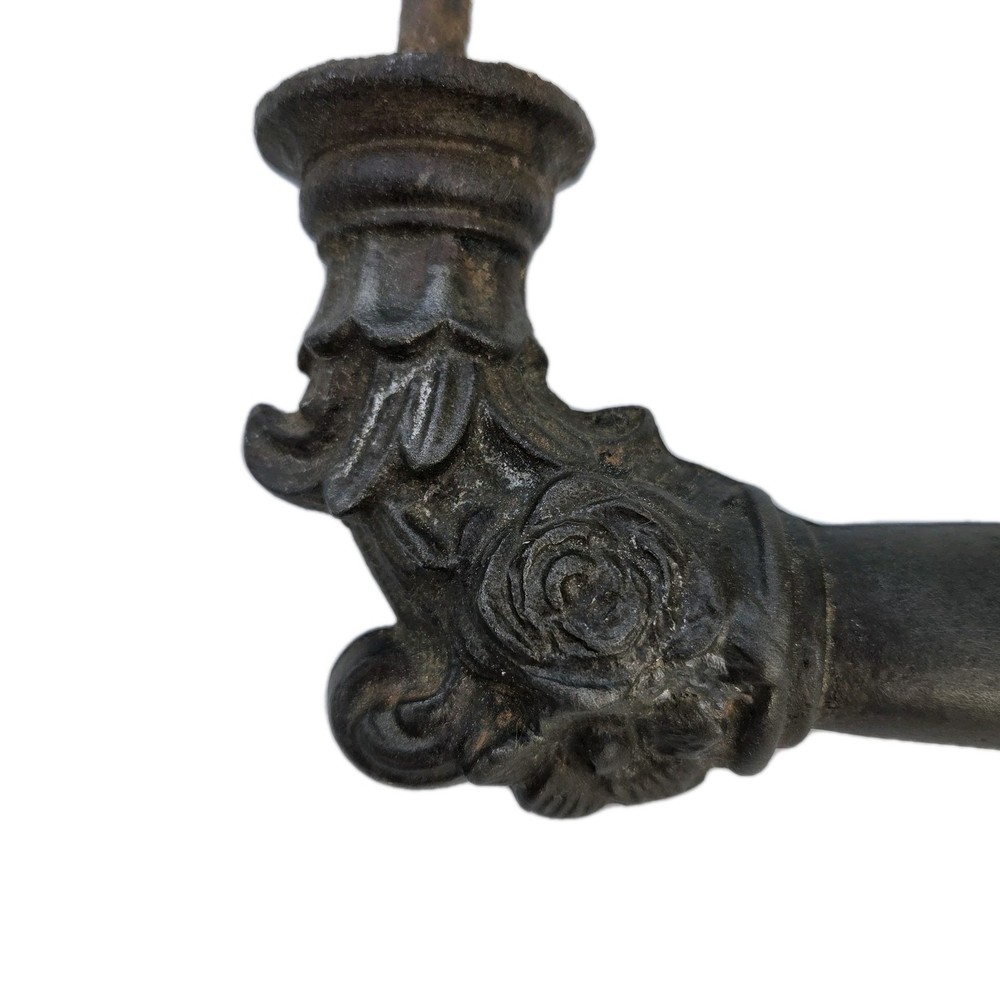 06L5 Vintage Cast Iron Door Pull Handle Art Deco Architecture Era
