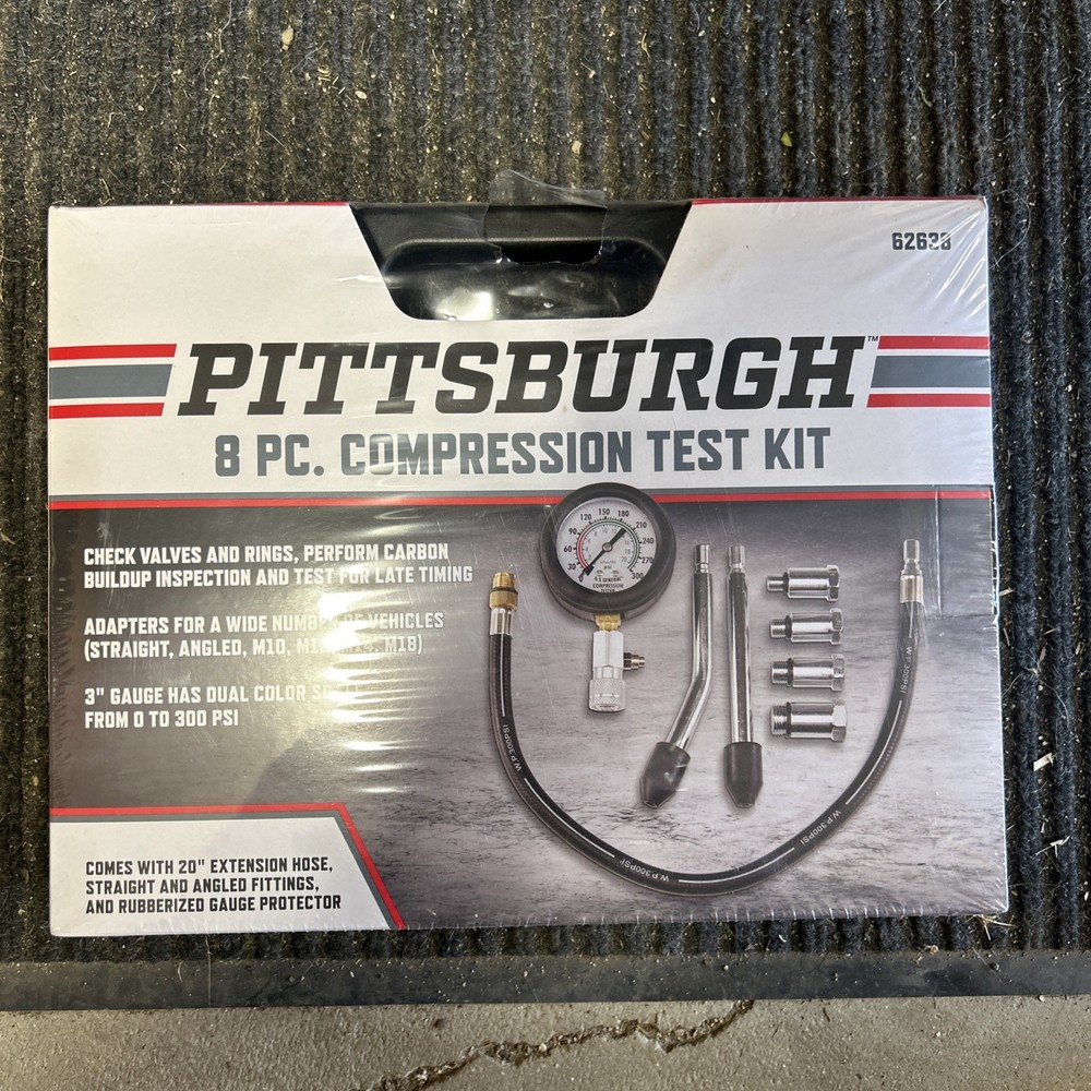 Pittsburgh Automotive 8pc Compression Test Kit by Harbor Freight
