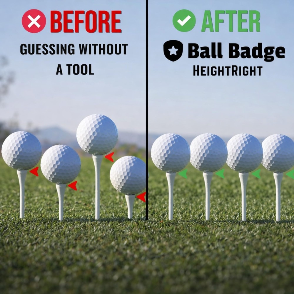"Adjustable Golf Tee Height Tool Precision Setter for Consistent Swings"