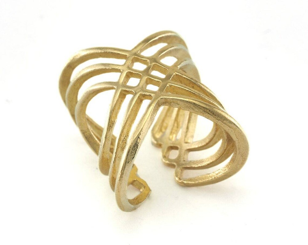 Adjustable Ring Raw Brass 26mm (16.5mm 6US inner size) 4414