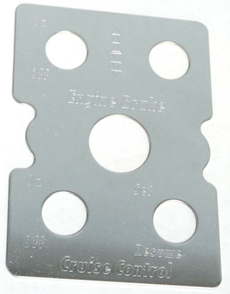 Switch Plate for Peterbilt Engine Brake & Cruise w/Light Stainless GG#68456