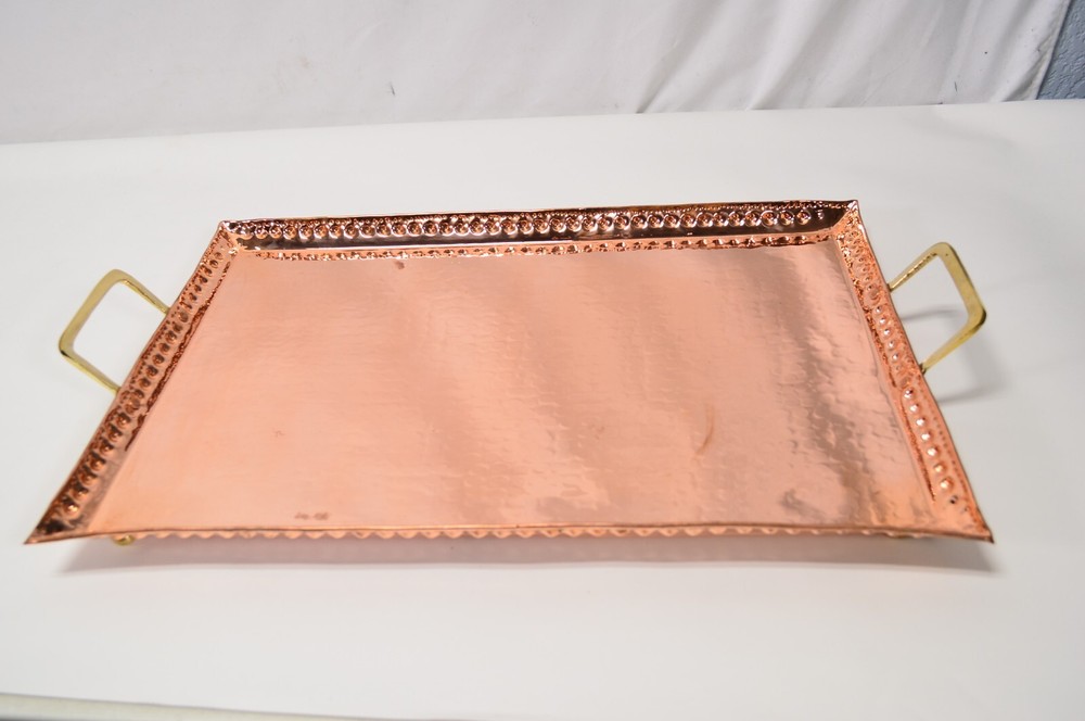 Coppermill Kitchen Vintage Inspired Hammered Copper Tray Large