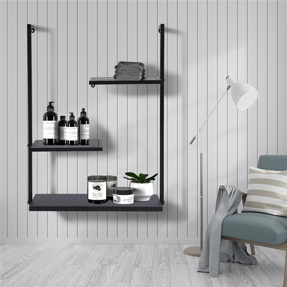 3-Layer Wall Hanging Storage Rack - Elegant Shelf for Home Organization