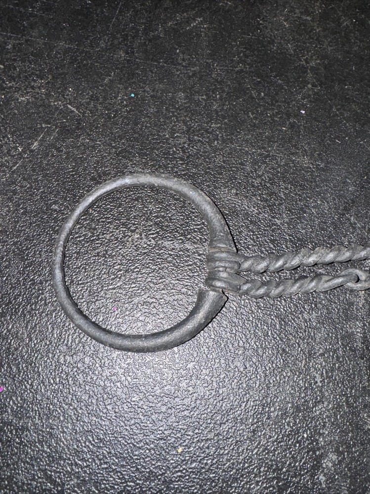Cast Iron Twisted Metal Dee Ring English Snaffle Bit ~ 6”