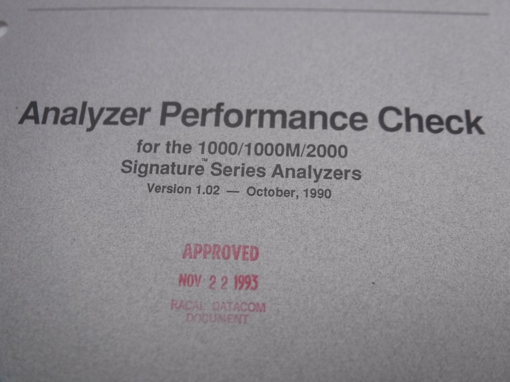 CIRRIS 100/1000M/2000 Analyzer Performance Check Manual Ver 1.02