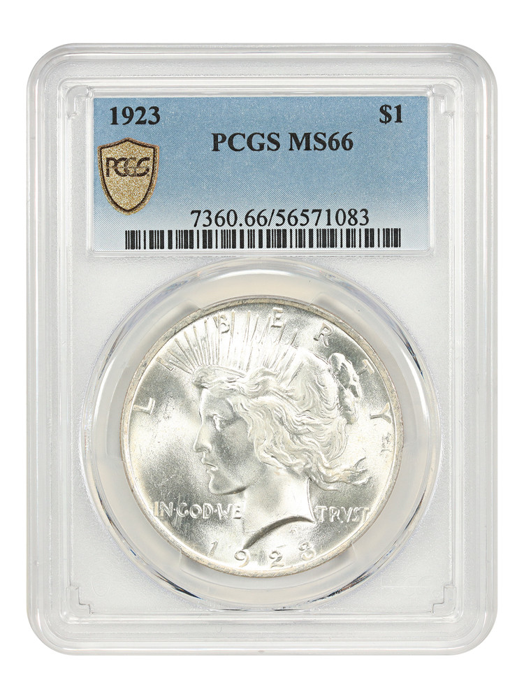 1923 $1 PCGS MS66 - Peace Dollar