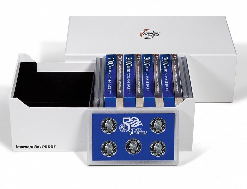 2 Proof Set Storage Box Lighthouse INTERCEPT IBPROOF US Mint Sets Holder 11x6