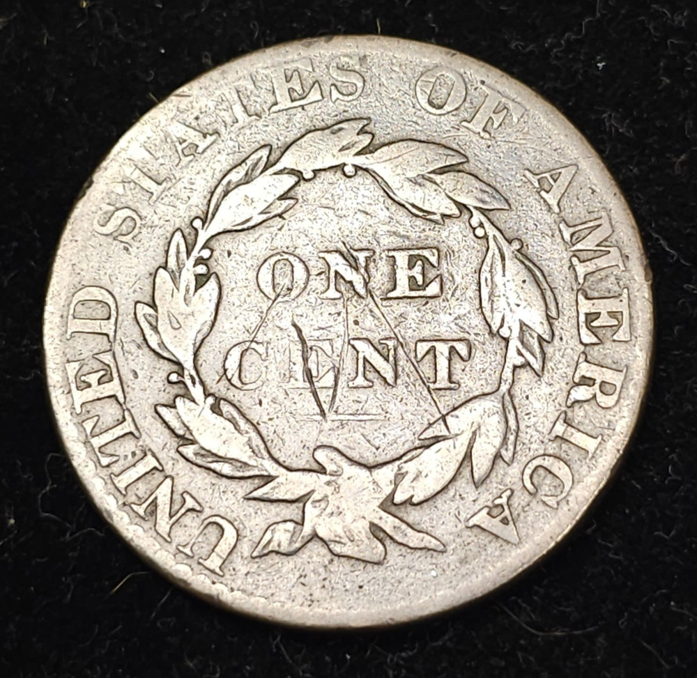 1824/2 Coronet Head /Large Cent / Very Good