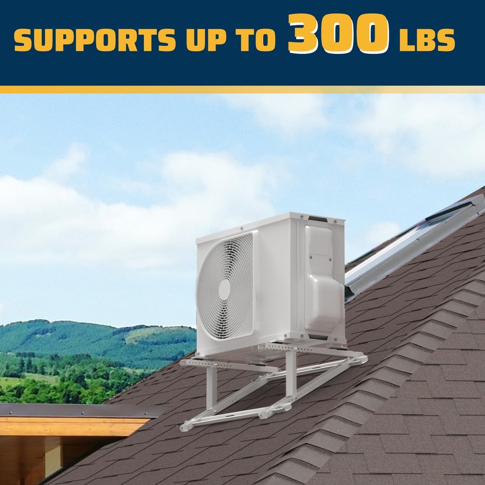 Air Conditioner Rooftop Mount Mini Split Bracket, Adjustable Rooftop Mounting...