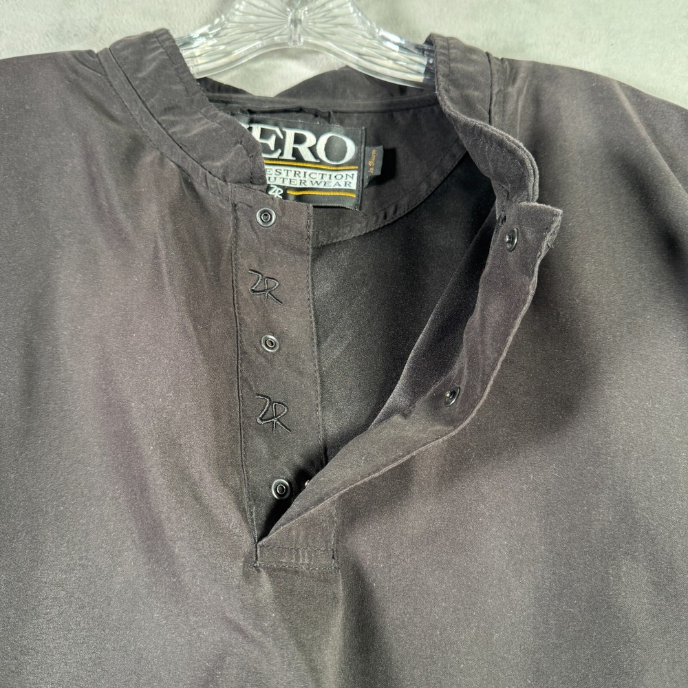 Zero Restriction Windbreaker Mens L Black Pullover 1/4 Snap Long Sleeve Golf
