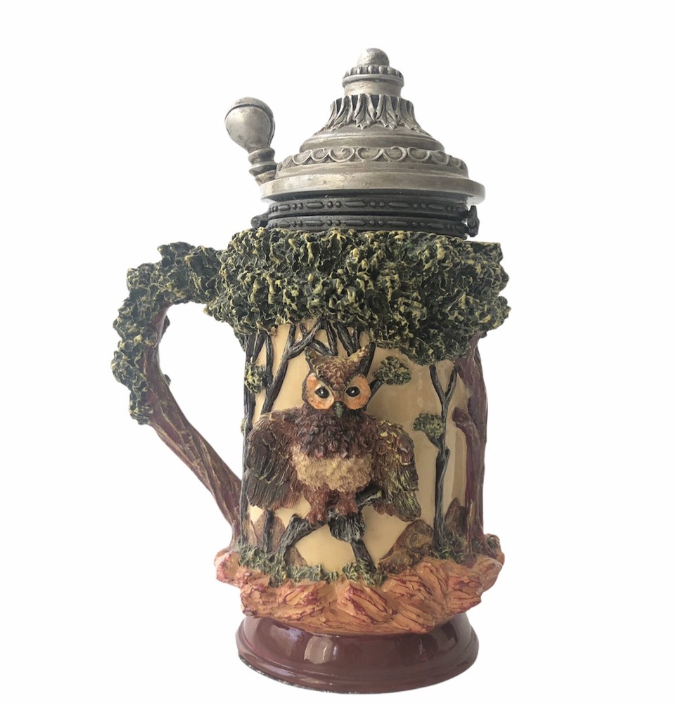 Nini Mini Wise Owl Beer Stein Trinket Holder Barware Decor