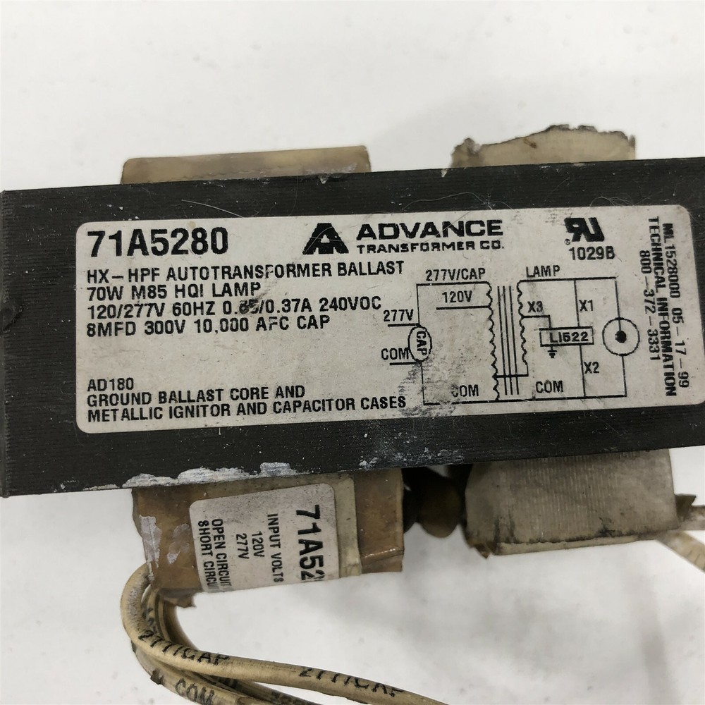 Lighting Transformer Advance 71A5280 Autotransformer Ballast
