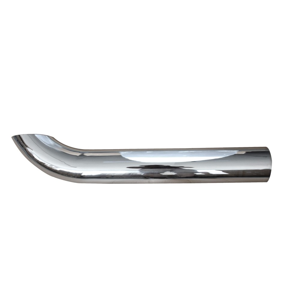 5"OD Chrome 36" Length Curved Chrome Stack pipe Universal Fit
