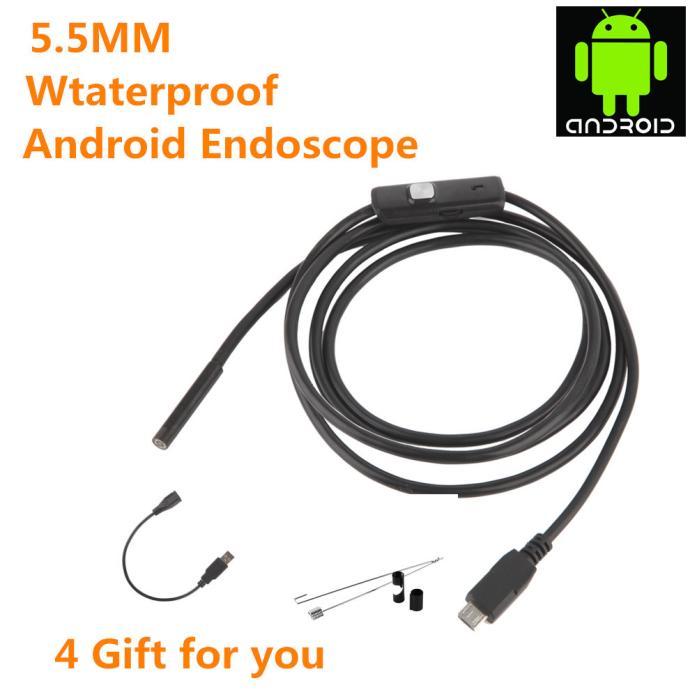 2M Mini Android Endoscope Waterproof Borescope Micro USB Inspection Video Camera