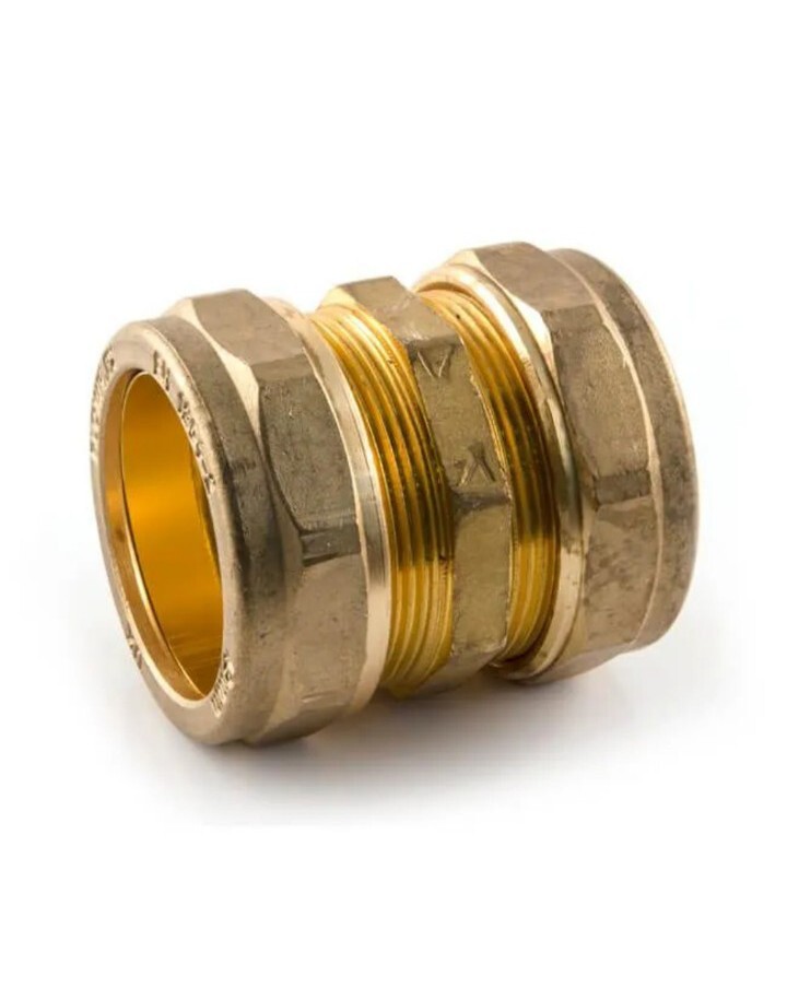 42mm Brass Straight Fitting 42mm Compression Straight Coupling Plumbing