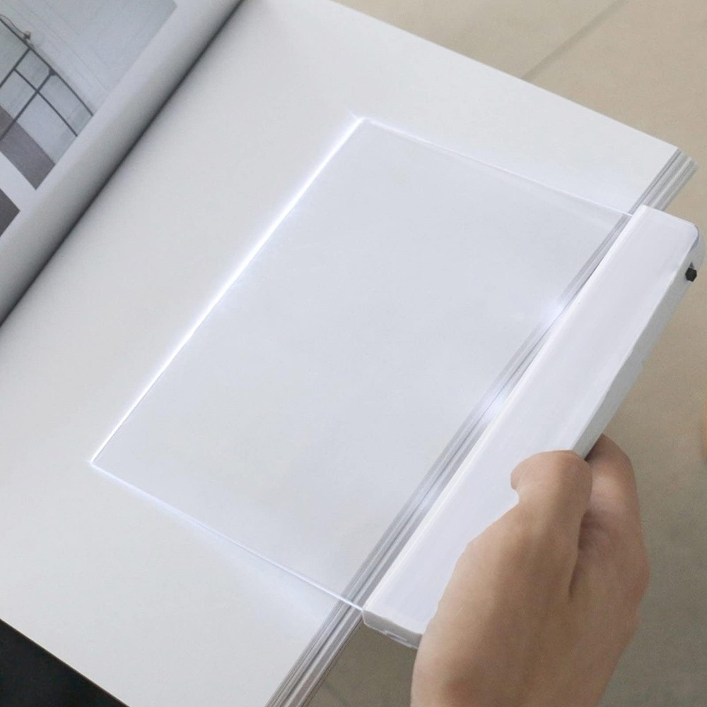 Flat LED Book Light Full Page Reading Light Panel for Night Reading