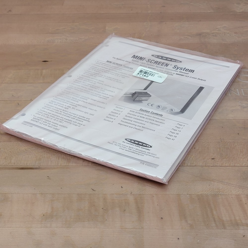 Banner 44895E0C Safety Light Screen System Instruction Manual - NEW