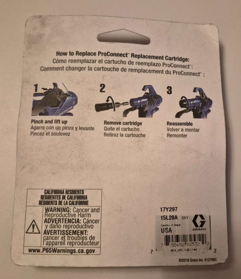 Graco 17Y297 Contractor PC ProConnect Replacement Cartridge - OEM
