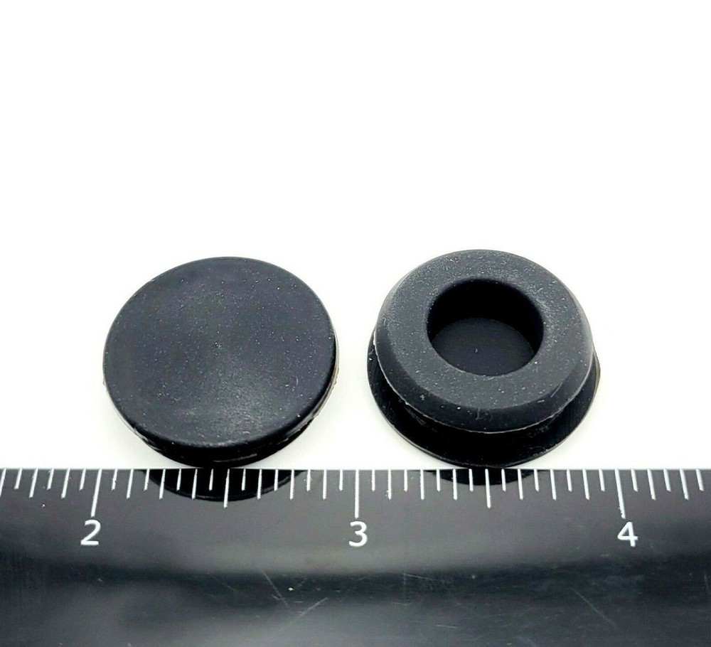 3/4" Panel Hole Grommet Flush Plugs Knockout Cover Seals 1/8" Thick Wall 10 Pack