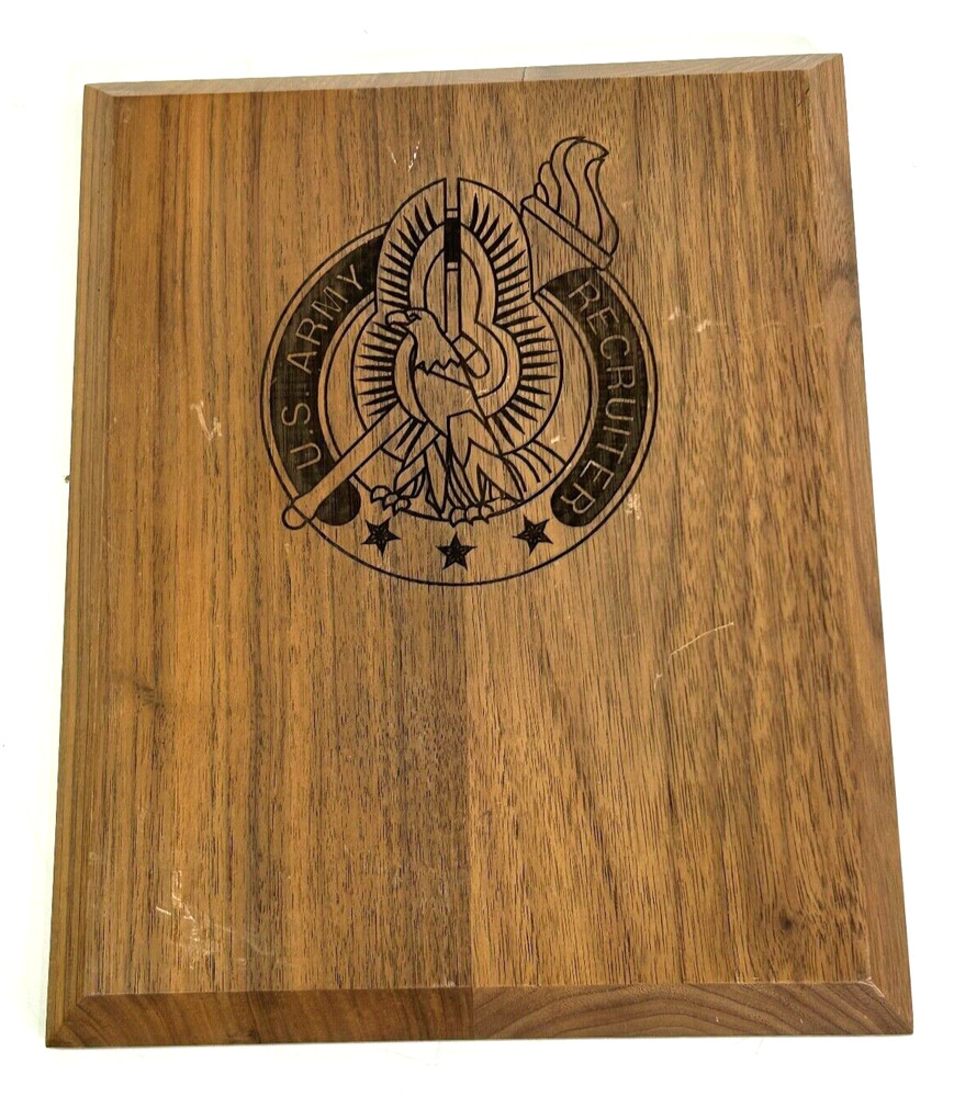US Army Recruiter Wood Plaque