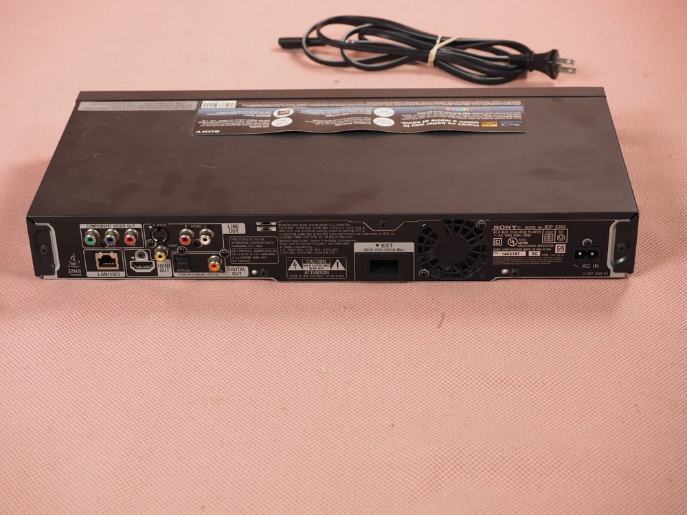Sony BDP-S350 Blu-Ray Player Tested Working No Remote