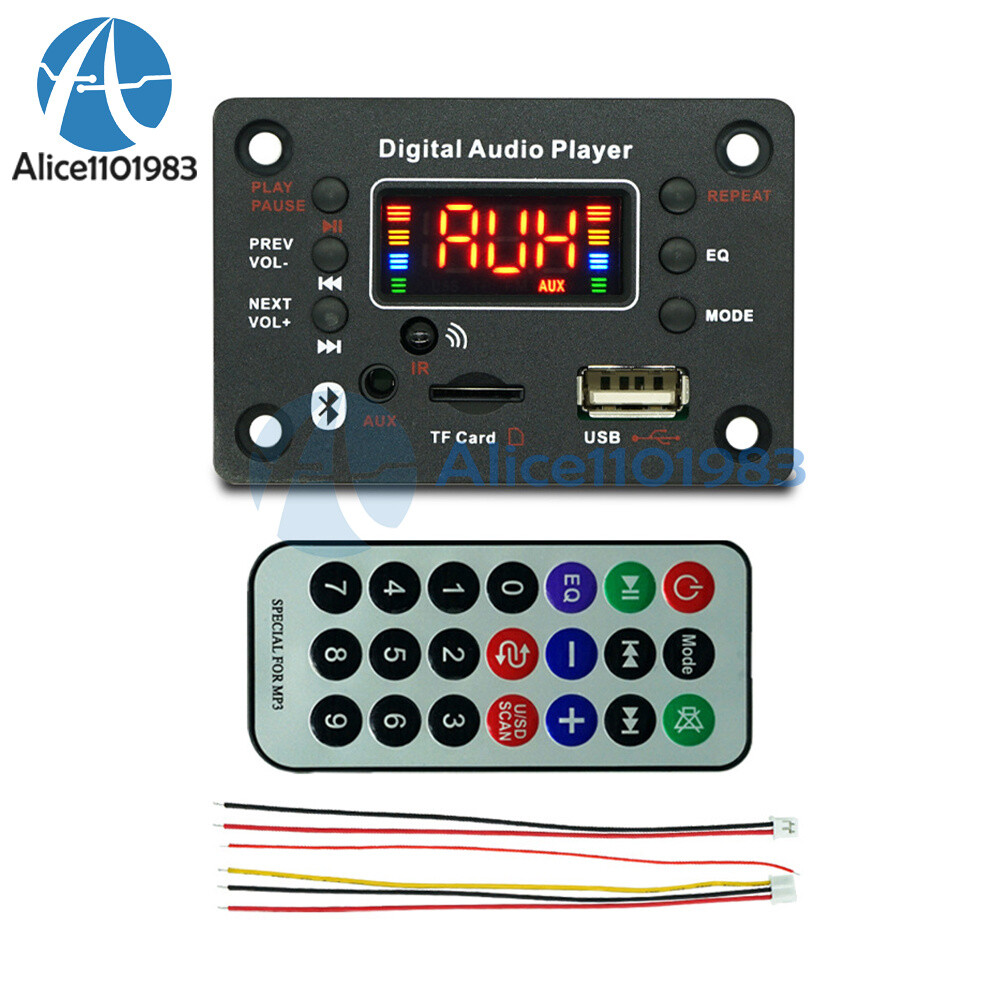 DC7-20V 2*40W Bluetooth Digital Audio Player Mp3 Decoder / Power Amplifier Board