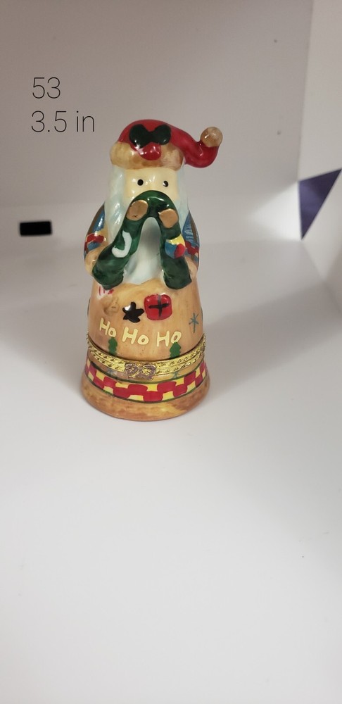 3.5" Santa Clause Hinged Trinket Box Whimsical #53