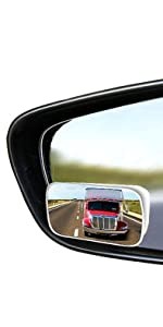 ICBEAMER 4 Pcs 360° Convex Rectangle Mirrors, 2 Sets for Rear Side View