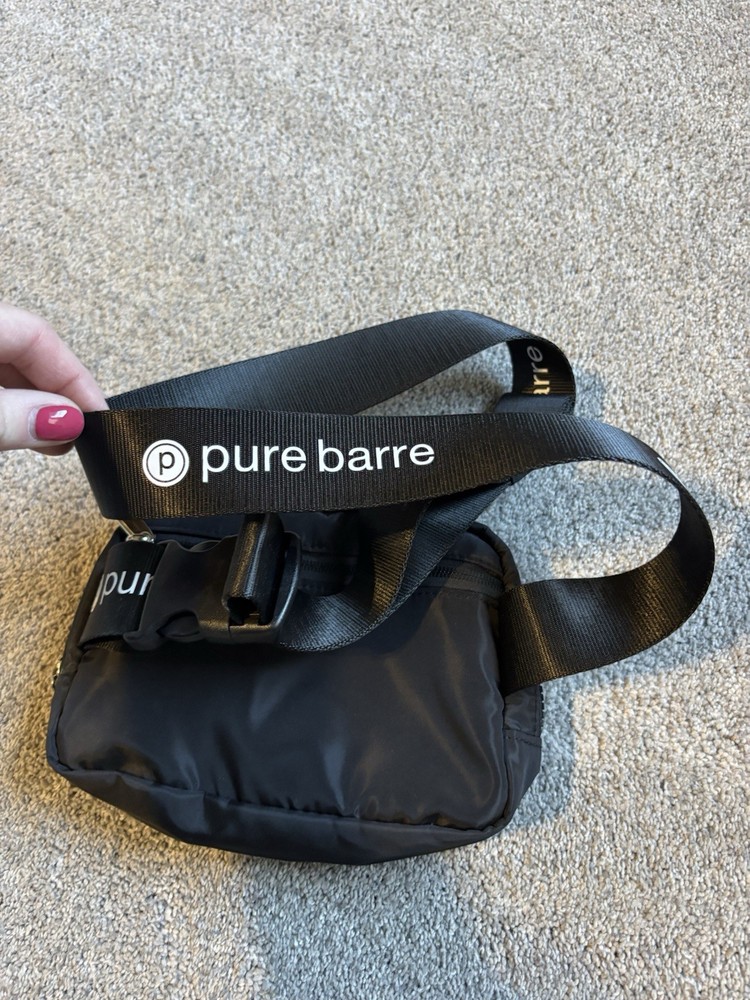 Pure Barre Black Nylon belt bag