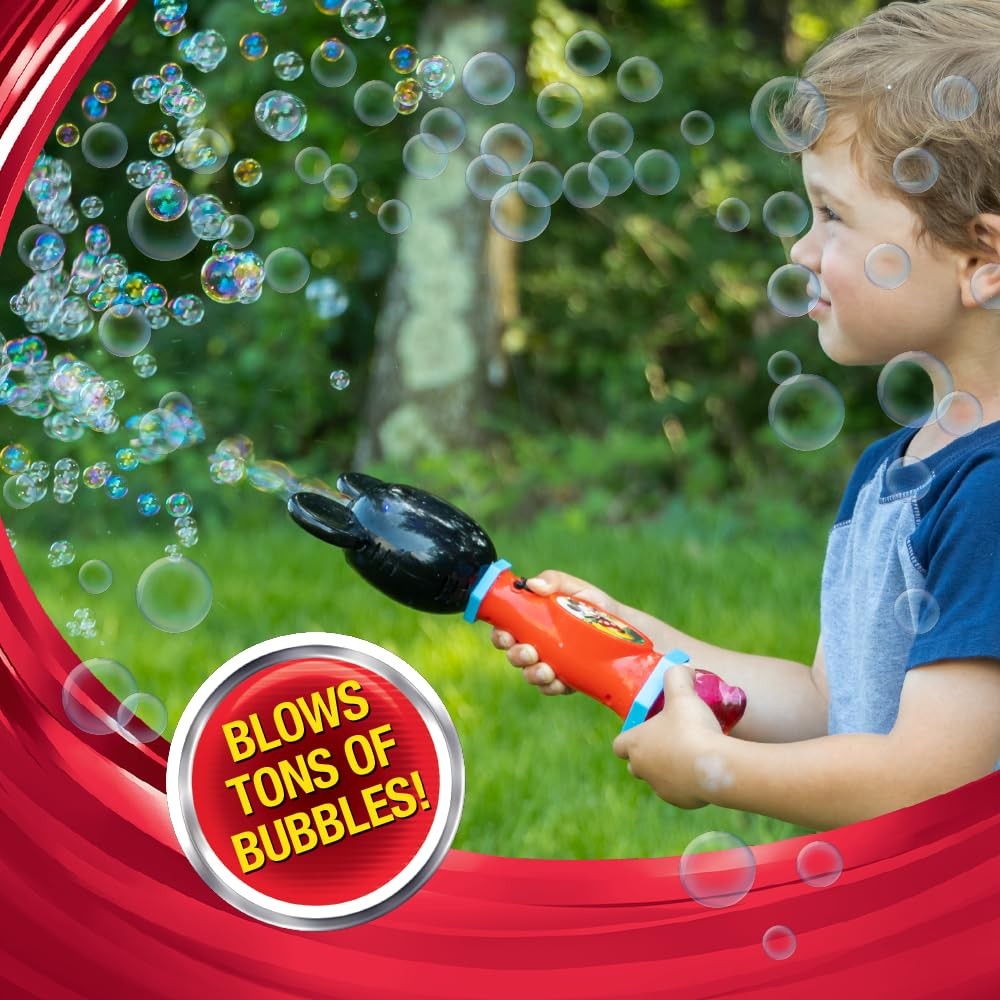 Mickey Mouse Lights And Sound Bubble Machine With Music And Bubble Solution